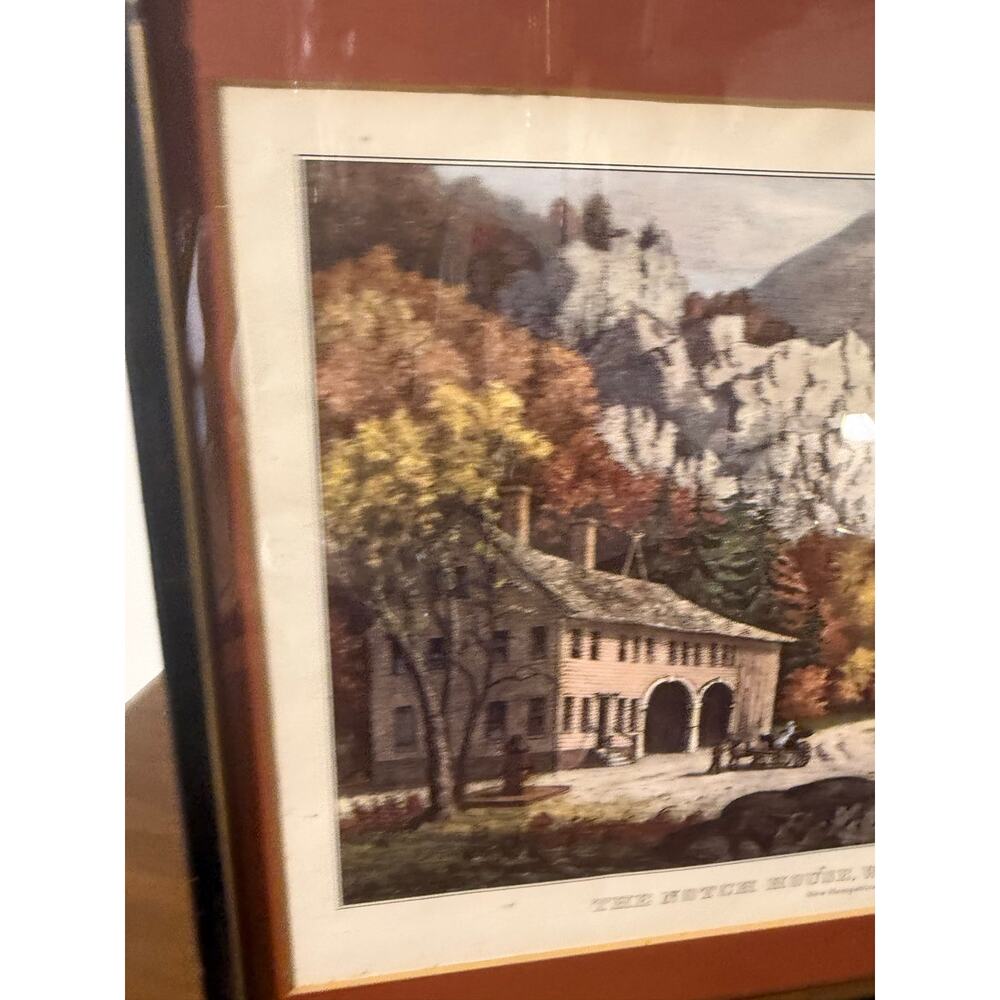 Vintage Lithograph "The Notch House, White Mountain, New Hampshire" 16.75X13.75" - Picture 2 of 9
